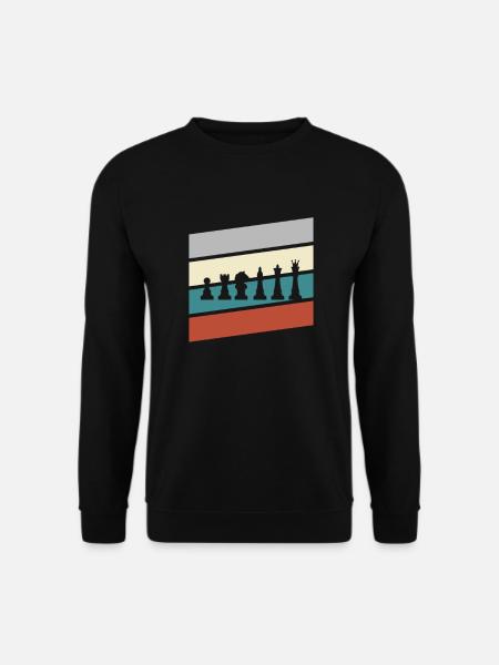Échecs Rétro - Sweat-shirt Unisexe - noir