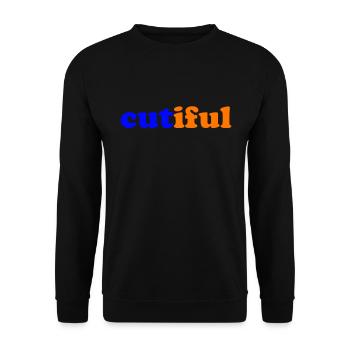 Cutiful Meine Mischung zischen Cute und Beautiful - Unisex Pullover - Schwarz - Vorne - Alina (178cm) & Michal (187cm)