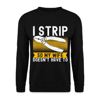 Electrician Electronics Technician - Unisex Sweatshirt - black - Front - Alina (178cm) & Michal (187cm)