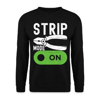 Electrician Electronics Technician - Unisex Sweatshirt - black - Front - Alina (178cm) & Michal (187cm)