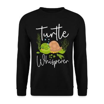Sea Turtle Tortoise Turtle - Unisex Pullover - Schwarz - Vorne - Alina (178cm) & Michal (187cm)