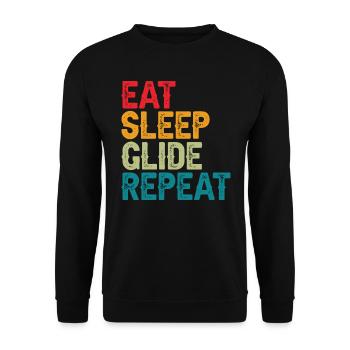 Food Sleep Glide Sugar Glider Propriétaire - Sweat-shirt Unisexe - noir - Devant - Alina (178cm) & Michal (187cm)