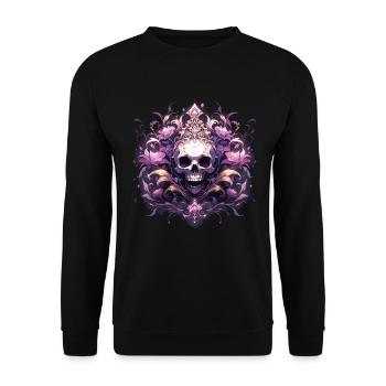 Crâne Crâne Crânes Crâne Squelette - Sweat-shirt Unisexe - noir - Devant - Alina (178cm) & Michal (187cm)