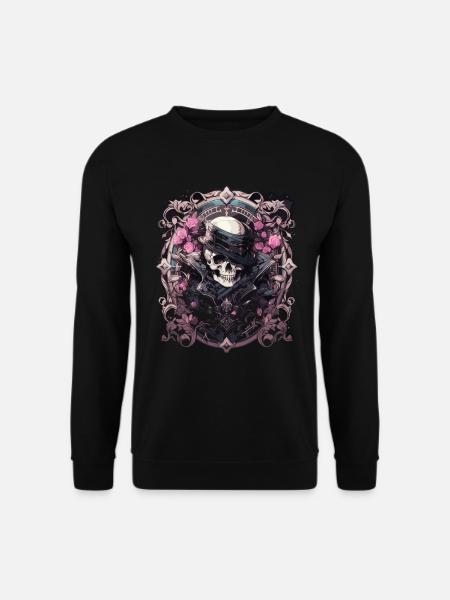 Totenkopf Skull Skulls Totenschädel Skelett - Unisex Pullover - Schwarz