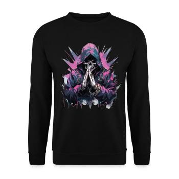 Crâne Crâne Crânes Crâne Squelette - Sweat-shirt Unisexe - noir - Devant - Alina (178cm) & Michal (187cm)