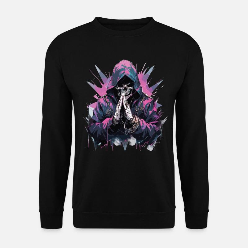 Crâne Crâne Crânes Crâne Squelette - Sweat-shirt Unisexe - noir