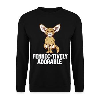 Fennec-tivement adorable Fennec Fox propriétaire Fennec - Sweat-shirt Unisexe - noir - Devant - Alina (178cm) & Michal (187cm)