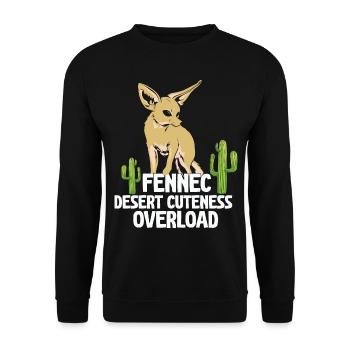 Fennec Fox Desert Cuteness Fennec Foxes - Unisex Sweatshirt - black - Front - Alina (178cm) & Michal (187cm)