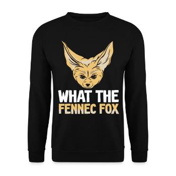 What the Fennec Fox owner Fennec Foxes - Unisex Sweatshirt - black - Front - Alina (178cm) & Michal (187cm)