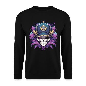 Crâne Crâne Crânes Crâne Squelette - Sweat-shirt Unisexe - noir - Devant - Alina (178cm) & Michal (187cm)