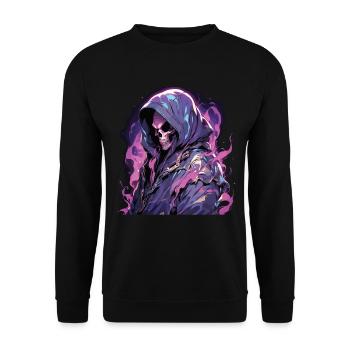 Crâne Crâne Crânes Crâne Squelette - Sweat-shirt Unisexe - noir - Devant - Alina (178cm) & Michal (187cm)