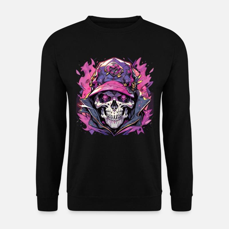 Crâne Crâne Crânes Crâne Squelette - Sweat-shirt Unisexe - noir