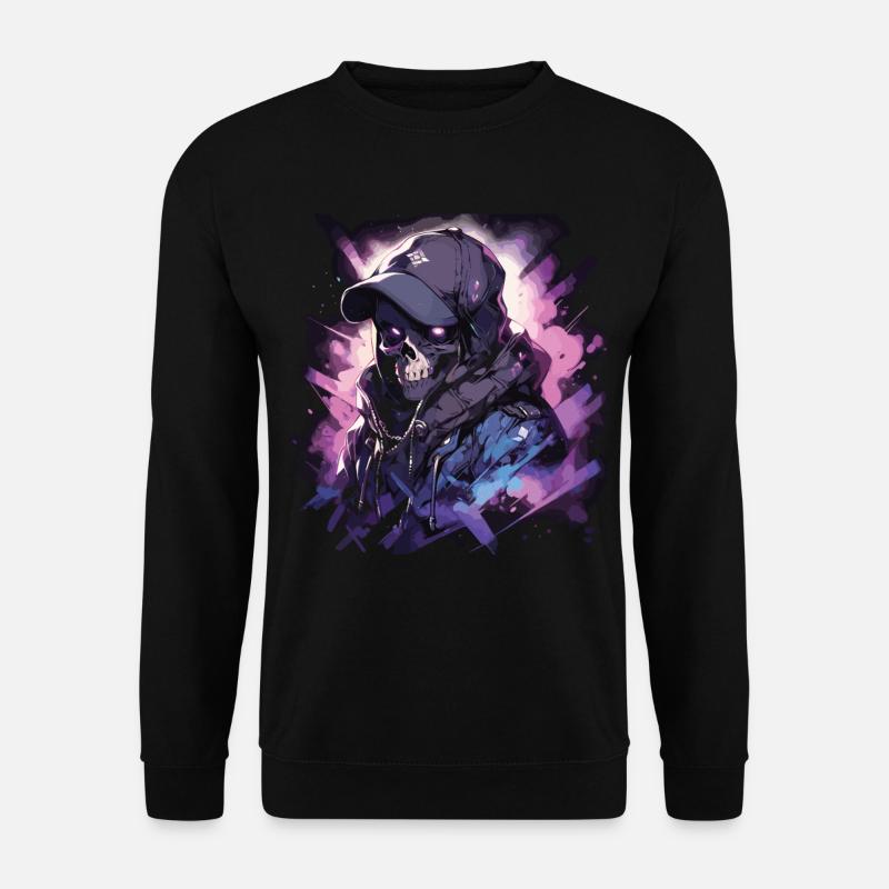 Crâne Crâne Crânes Crâne Squelette - Sweat-shirt Unisexe - noir