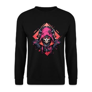 Crâne Crâne Crânes Crâne Squelette - Sweat-shirt Unisexe - noir - Devant - Alina (178cm) & Michal (187cm)