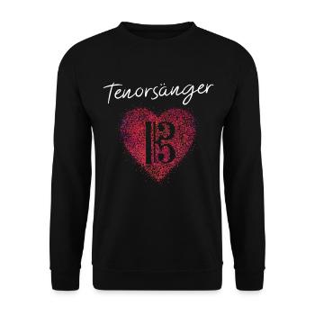 Altschlüssel Chor Musik Tenor Sänger Musikverein - Unisex Pullover - Schwarz - Vorne - Alina (178cm) & Michal (187cm)