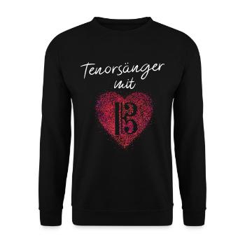Violaschlüssel Chor Musik Tenor Sänger Musiker - Unisex Pullover - Schwarz - Vorne - Alina (178cm) & Michal (187cm)