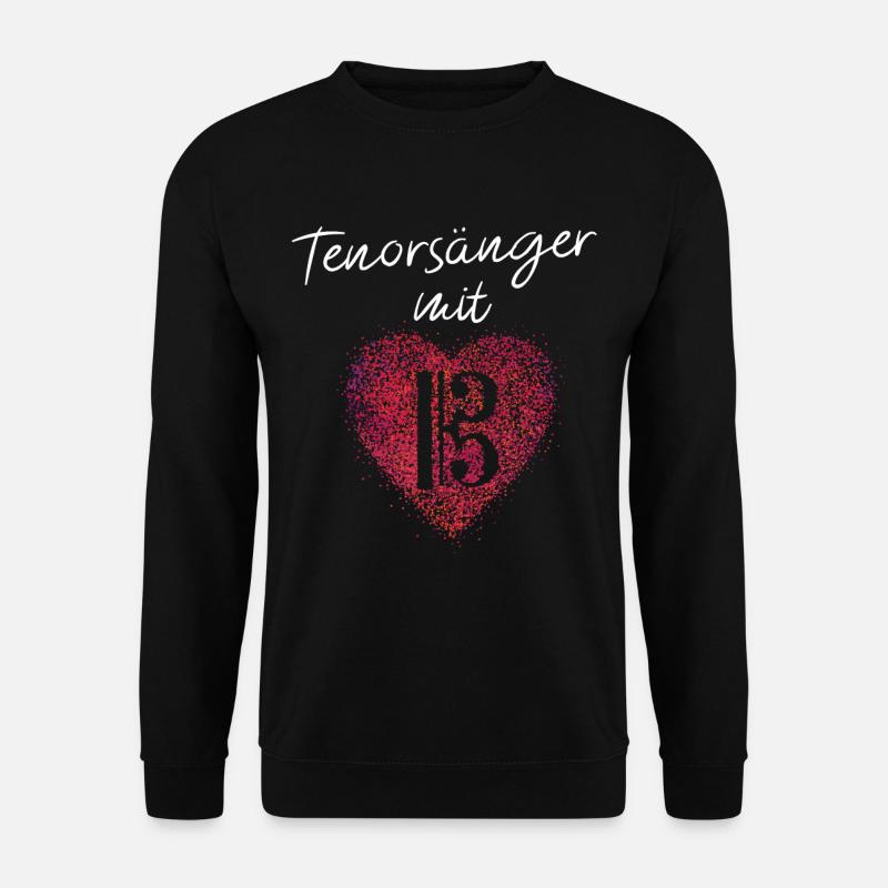 Violaschlüssel Chor Musik Tenor Sänger Musiker - Unisex Pullover - Schwarz