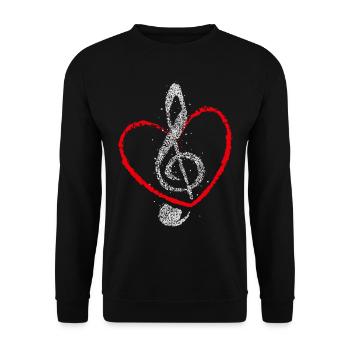 Treble Clef Choir Music Music Teacher Musician - Unisex Sweatshirt - black - Front - Alina (178cm) & Michal (187cm)