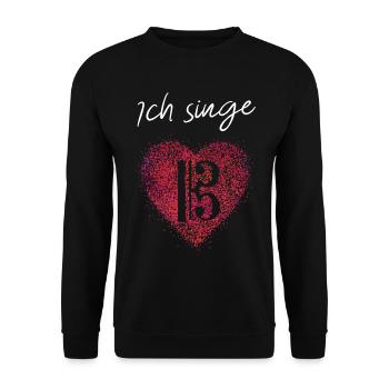 Violinschlüssel Chor Musik Tenor Sänger Musiker - Unisex Pullover - Schwarz - Vorne - Alina (178cm) & Michal (187cm)