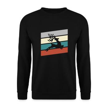 Moose Retro - Sweat-shirt Unisexe - noir - Devant - Alina (178cm) & Michal (187cm)