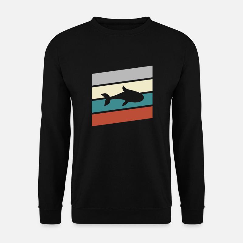 Fish Retro - Unisex Sweatshirt - black