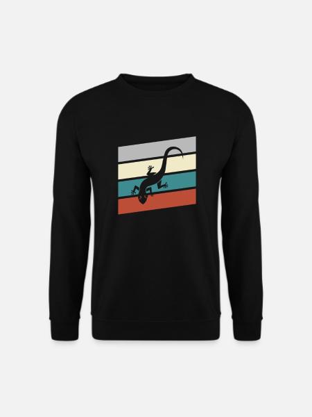 Lézard Rétro - Sweat-shirt Unisexe - noir