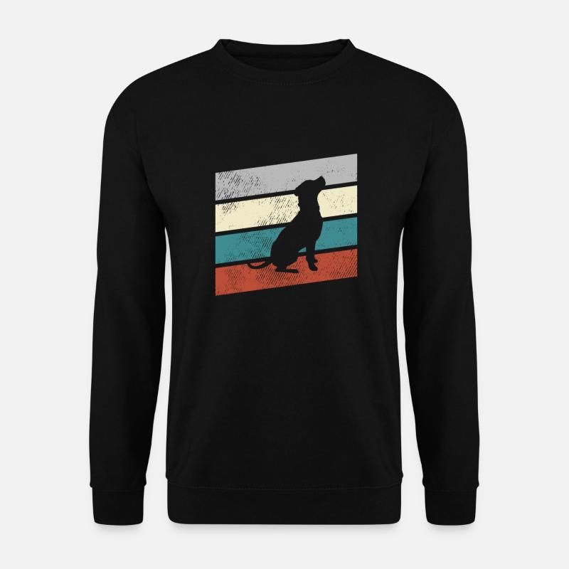 Hund Retro - Unisex Pullover - Schwarz