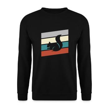 Squirrel Retro - Unisex Sweatshirt - black - Front - Alina (178cm) & Michal (187cm)