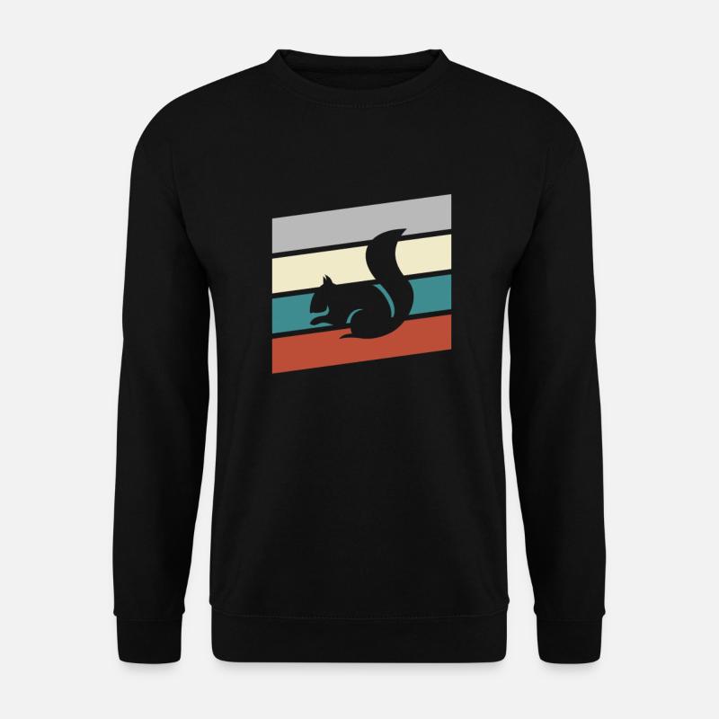 Eichhörnchen Retro - Unisex Pullover - Schwarz