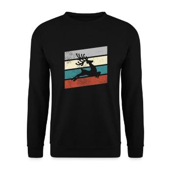 Moose Retro - Sweat-shirt Unisexe - noir - Devant - Alina (178cm) & Michal (187cm)