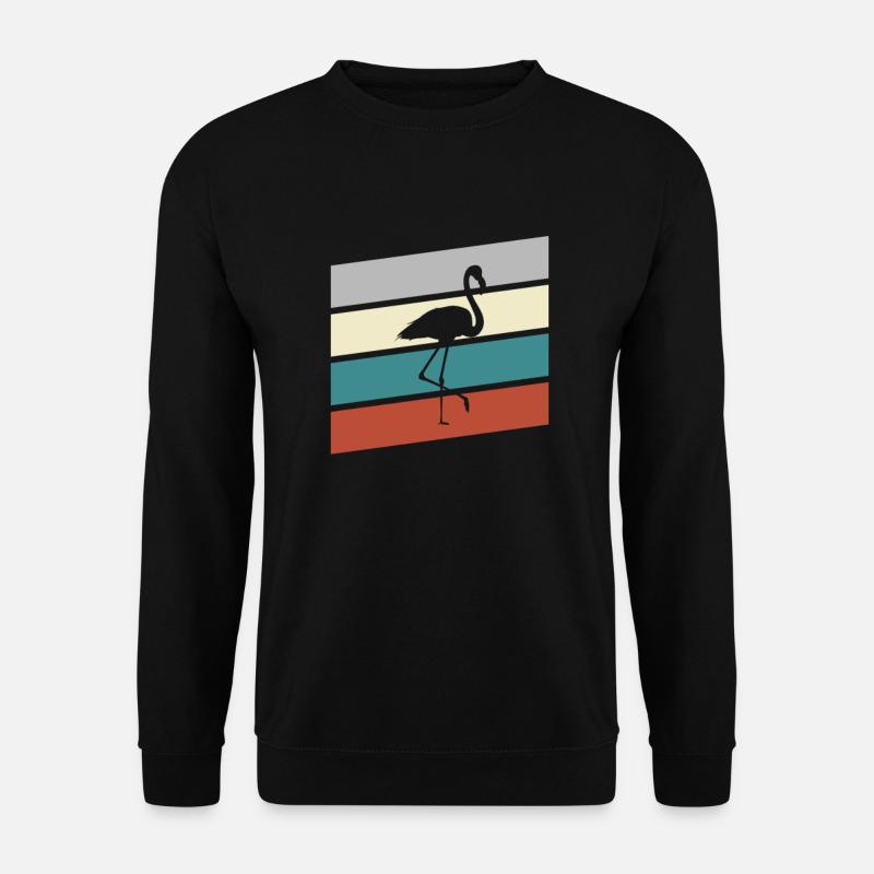Flamingo Retro - Unisex Sweatshirt - black