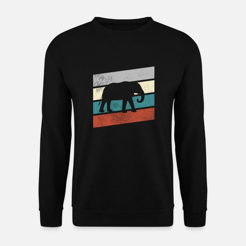 Elephant Retro - Unisex Sweatshirt - black