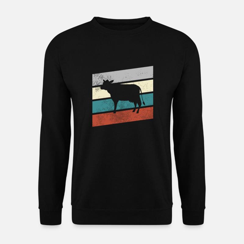 Vache Rétro - Sweat-shirt Unisexe - noir