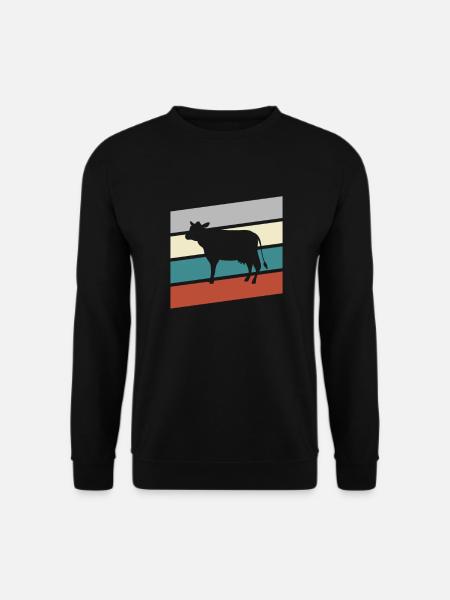 Cow Retro - Unisex Sweatshirt - black