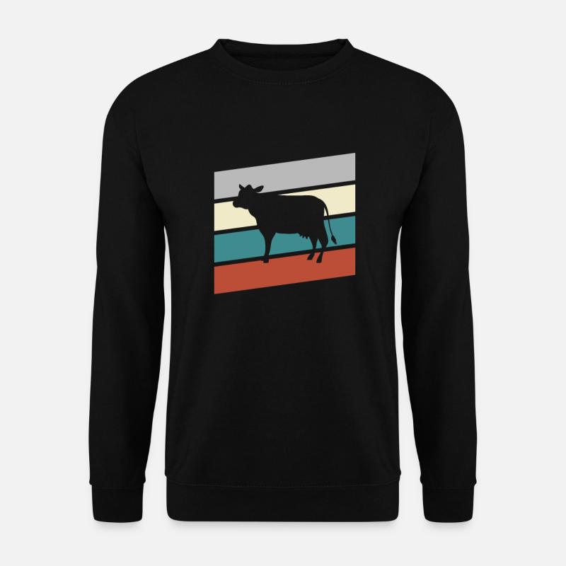 Vache Rétro - Sweat-shirt Unisexe - noir