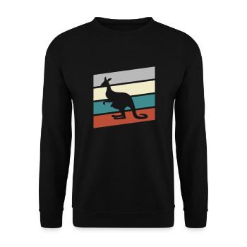 Kangourou Rétro - Sweat-shirt Unisexe - noir - Devant - Alina (178cm) & Michal (187cm)