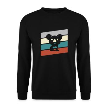 Koala Retro - Unisex Sweatshirt - black - Front - Alina (178cm) & Michal (187cm)