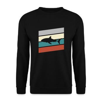 Hai Retro - Unisex Pullover - Schwarz - Vorne - Alina (178cm) & Michal (187cm)