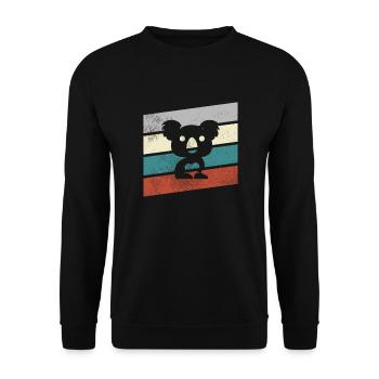 Koala Retro - Unisex Sweatshirt - black - Front - Alina (178cm) & Michal (187cm)