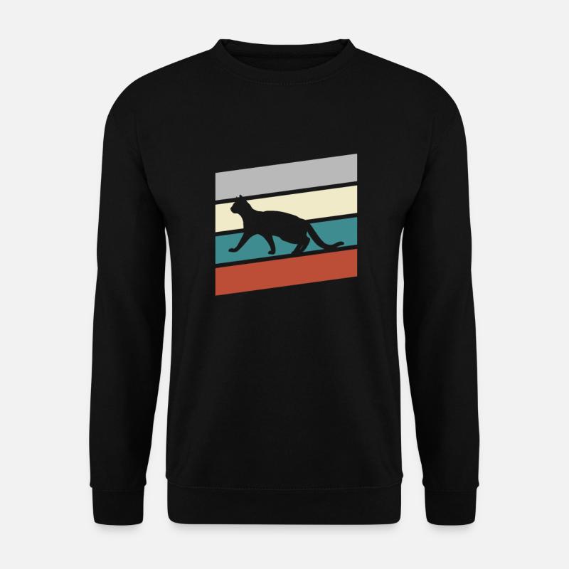 Cat Retro - Unisex Sweatshirt - black