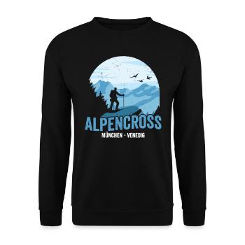 Alpenüberquerung München Venedig Alpencross - Unisex Pullover - Schwarz - Vorne - Alina (178cm) & Michal (187cm)