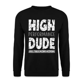 HPD - Less talk, more activity - Unisex Sweatshirt - black - Front - Alina (178cm) & Michal (187cm)