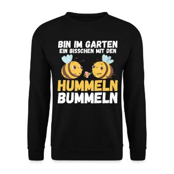 Gartenarbeit Hobbygärtner Biene Gärtner Garten - Unisex Pullover - Schwarz - Vorne - Alina (178cm) & Michal (187cm)