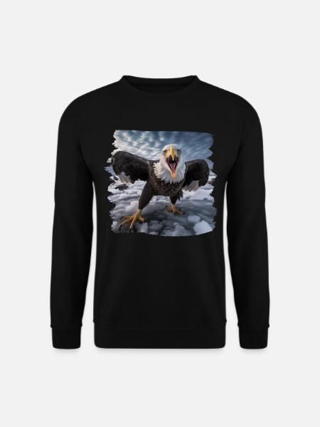 Alder Weißkopfseeadler Vogel SteinAdler - Unisex Pullover - Schwarz