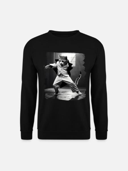 Katzen Katze Katzenliebhaber lustiges Katzen - Unisex Pullover - Schwarz