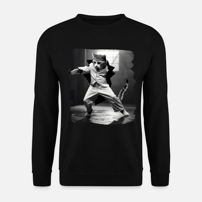 Katzen Katze Katzenliebhaber lustiges Katzen - Unisex Pullover - Schwarz