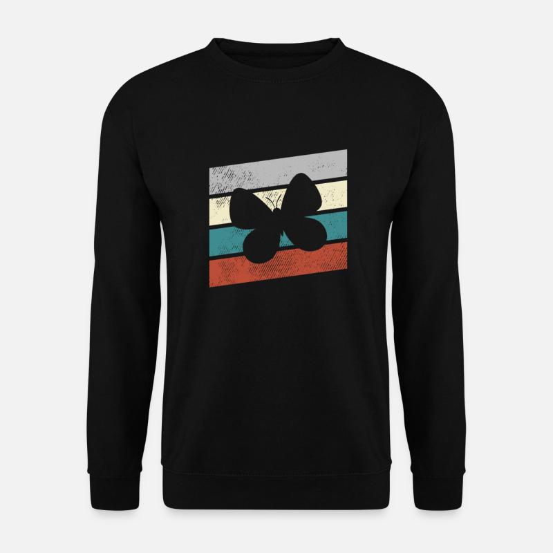 Butterfly Retro - Unisex Sweatshirt - black