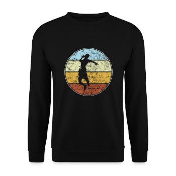 Tennis Rétro - Sweat-shirt Unisexe - noir - Devant - Alina (178cm) & Michal (187cm)