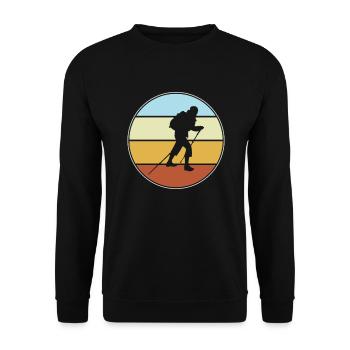 Hiking Retro - Unisex Sweatshirt - black - Front - Alina (178cm) & Michal (187cm)