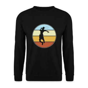 Tennis Rétro - Sweat-shirt Unisexe - noir - Devant - Alina (178cm) & Michal (187cm)